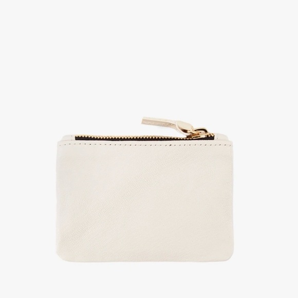 Clare V Cream with black eyes Leather coin clutch - Picture 10 of 11